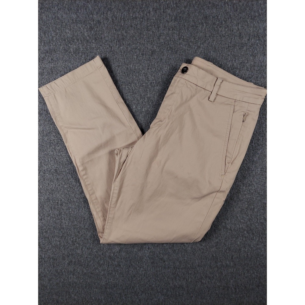 Birddogs Pants Mens 30x28 Beige Lined Chino Stretch Casual Golf Performance EUC